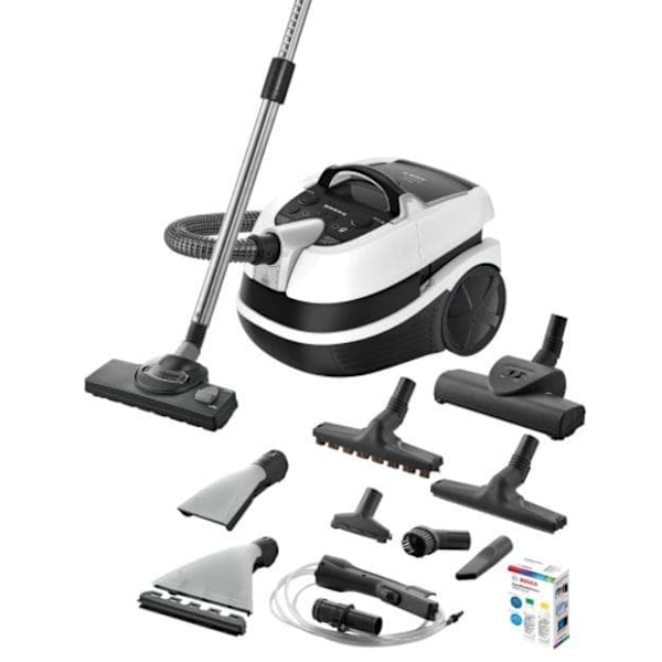 Bosch Serie 4 BWD421PRO vacuum 5 L Drum vacuum Dry&wet 2100 W Bagless Svart, Vit