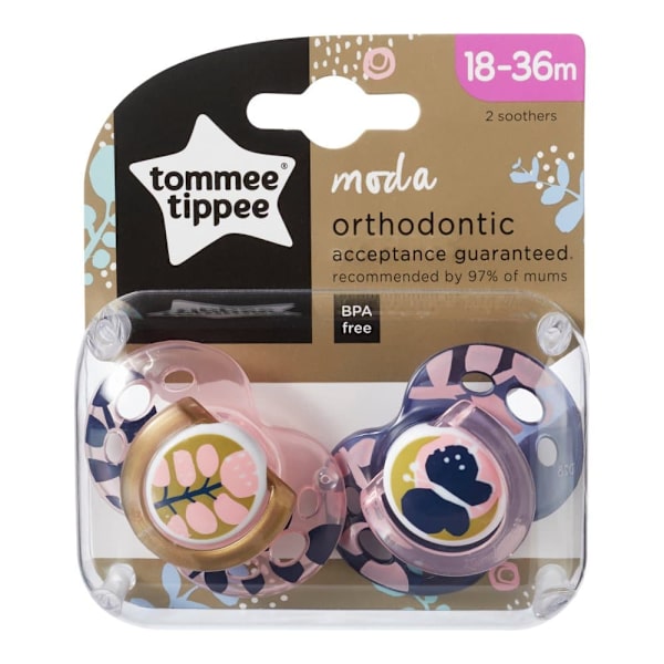 TOMEE TIPPEE orthodontic soothers Moda 18-36m, 2pcs., 43343699