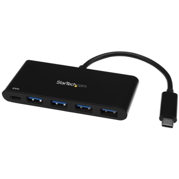 StarTech.com 4 Port USB C Hub with 4 USB Type-A Ports (USB 3.0 SuperSpeed 5Gbps), 60W Power Delivery Passthrough Charging, USB 3.1 Gen 1/USB 3.2 Gen 1