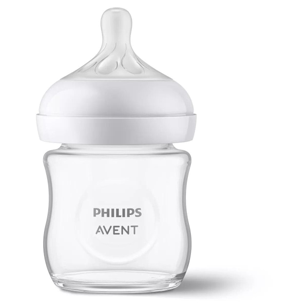 Philips Avent Natural Response stikla zīdaiņu pudelīte 125 ml, jaundzimušā knupītis, 0m+