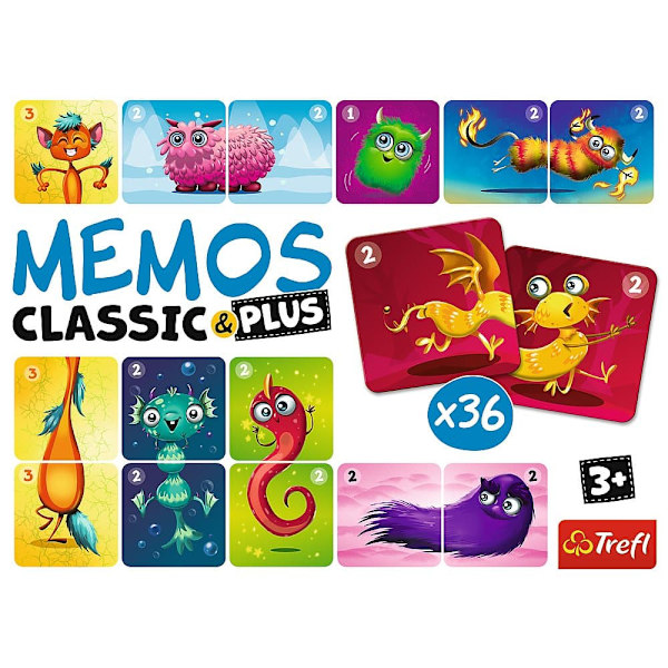 TREFL Memo Classic Plus Cute monsters