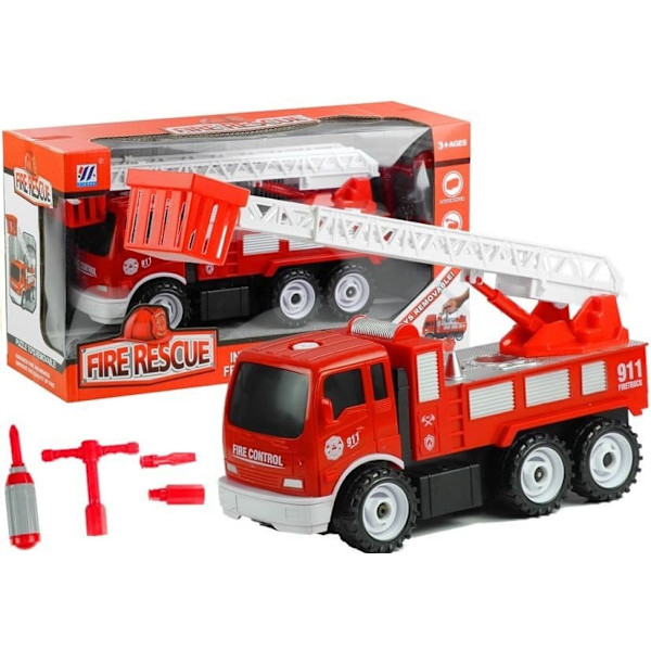 Take-Apart Fire Rescue Truck Little Mechanic Wheel Wrench Screwdriver