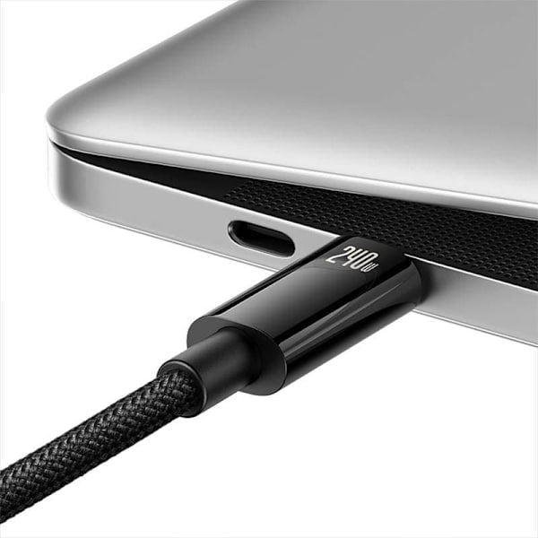 Baseus Type-C to Type-C Tungsten Gold Series Cable 480Mb/s, 240W, 1m, Black (CAWJ040001)