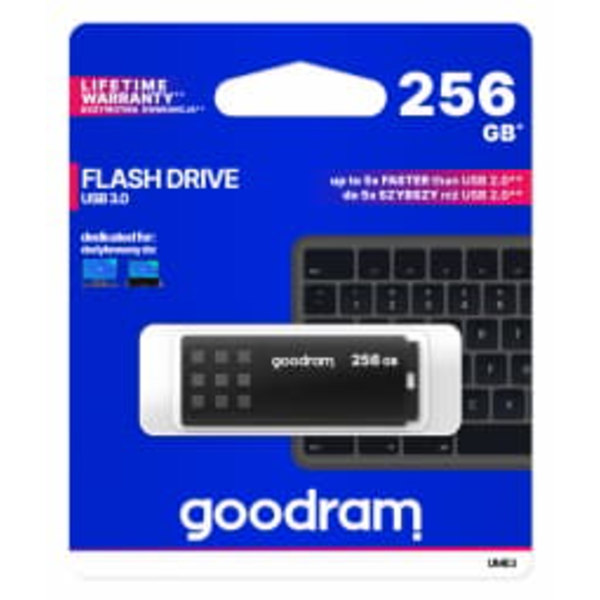 GoodRam 256GB UME3 USB 3.0 Sort