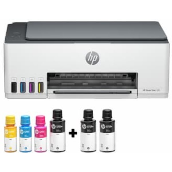 HP Smart Tank 580 All-in-One Printer, Home and home office, Print, copy, scan, Wireless; High-volume printer tank; Print from phone or tablet; Scan to