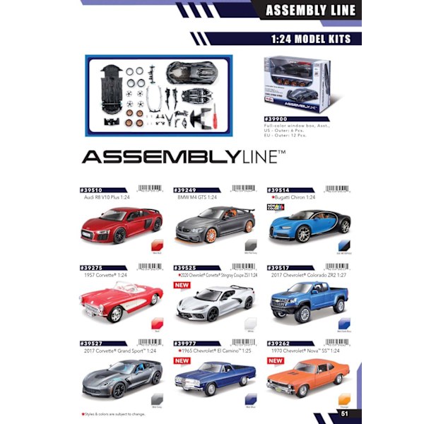 MAISTO DIE CAST 1:24 auto Special Edition, assembly line, assort., 39900
