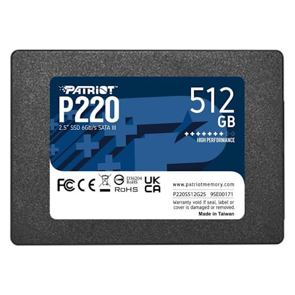 Patriot Memory P220 512GB 2.5" Serial ATA III