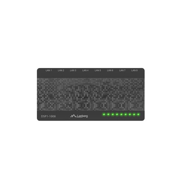 LANBERG SWITCH DSP1-1008 (8-PORT, 1GB/S)