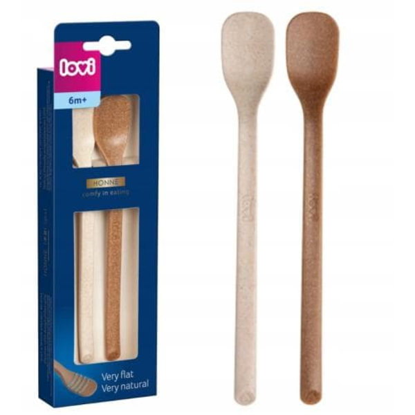 LOVI soup spoons, Granola, 6m+, 2 pcs, brown, 35/583_bei
