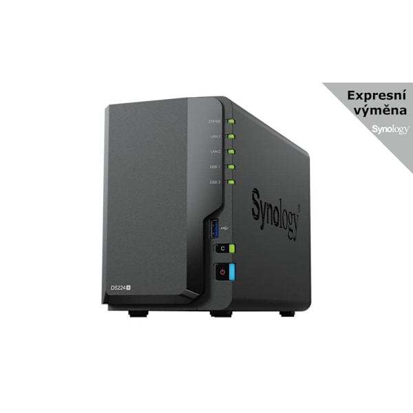 Synology | Tower NAS | DS224+ | up to 2 HDD/SSD | Intel Celeron | J4125 | Processor frequency 2.0 GHz | 2 GB | DDR4 Sort