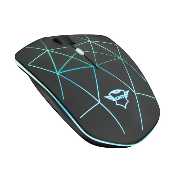 MOUSE TRUST, "GXT 117 Strike", gaming, wireless, 2.4GHz, optic, 1400 dpi, butoane/scroll 6/1, iluminare, buton selectare viteza, negru, "TR-22625" (ti Sort