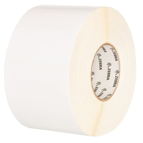Label, Polypropylene, 50.8x25.4mm; Direct Thermal, PolyPro 4000D, Permanent Adhesive, 19mm Core, Perforation and Black Mark