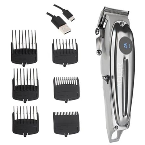 Adler | Proffesional Hair clipper | AD 2831 | Cordless or corded | Number of length steps 6 | Silver