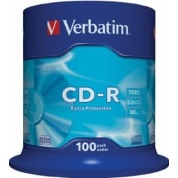 P?yta CD R 700MB x52 Protec Surfa 100szt VERBATIM 434115