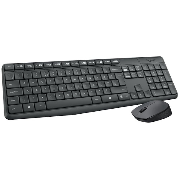 Logitech MK235 - keyboard and mouse set - French Input Device Grå