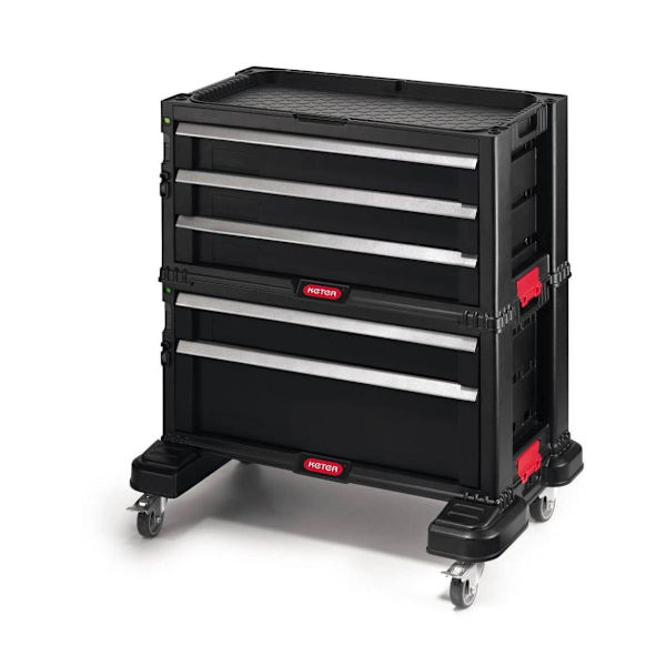 KETER BOOKCASE 5 DRAWERS TOOL CHEST SET