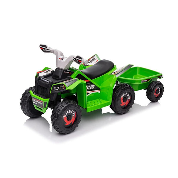 XMX630T Green Battery Quad Bike With Trailer