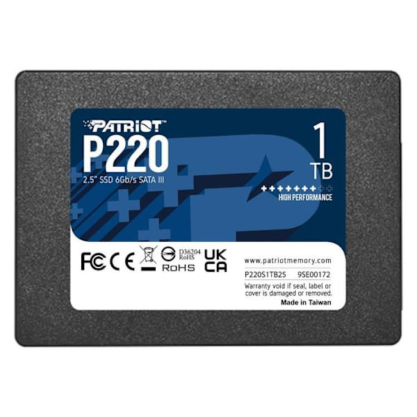 Patriot Memory P220 1TB 2.5" 1000 GB Serial ATA III