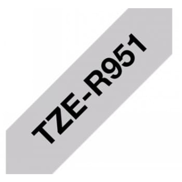 Brother TZE-R951 24mm Black on l-grey satin(4m)