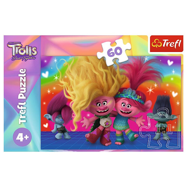 TREFL TROLLS Puzzle Trolls 3, 60 pcs