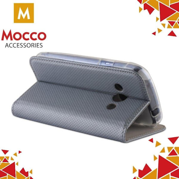 Mocco Smart Magnet Book Case For Huawei P10 Plus Silver