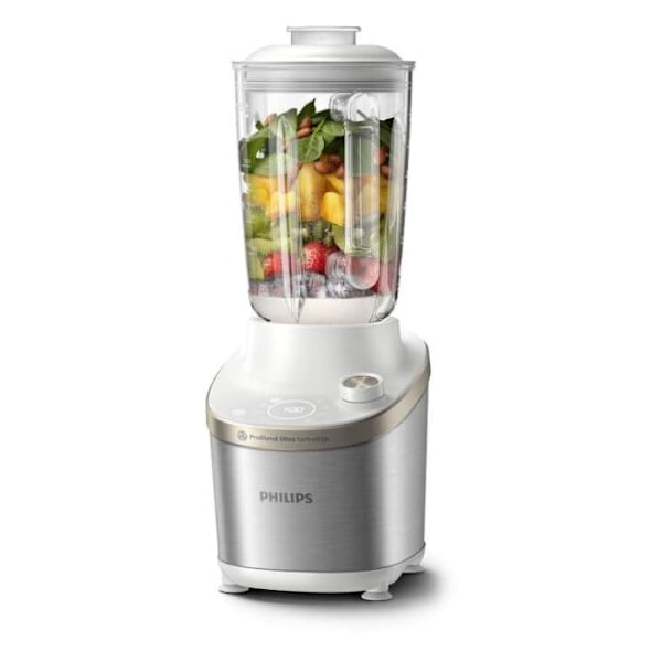 Philips | Atlantic High Speed Blender | HR3760/01 7000 Series | Tabletop | 1500 W | Jar material Glass | Jar capacity 2 L | Ice crushing | Metal/White