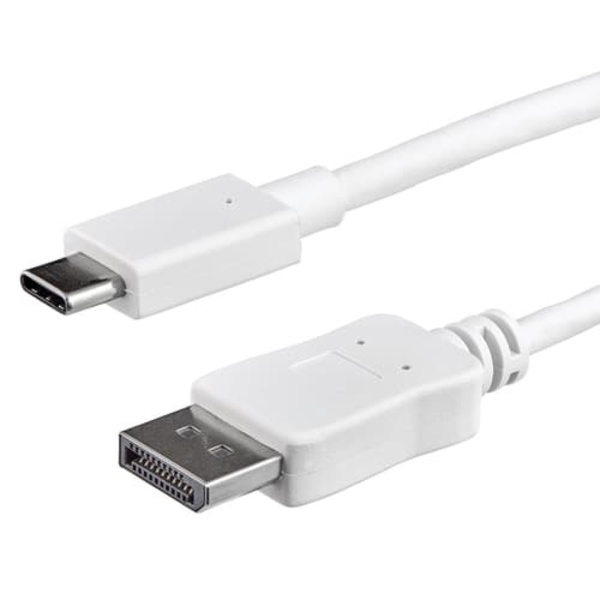 1M USB C TO DP CABLE - WHITE/USB C TO DP ADAPTER - WHITE