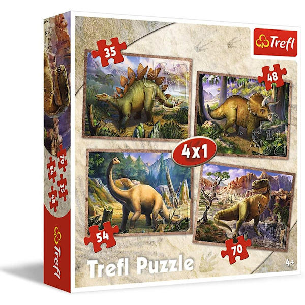 TREFL Puzzle 4 in 1 set Dinosaurs