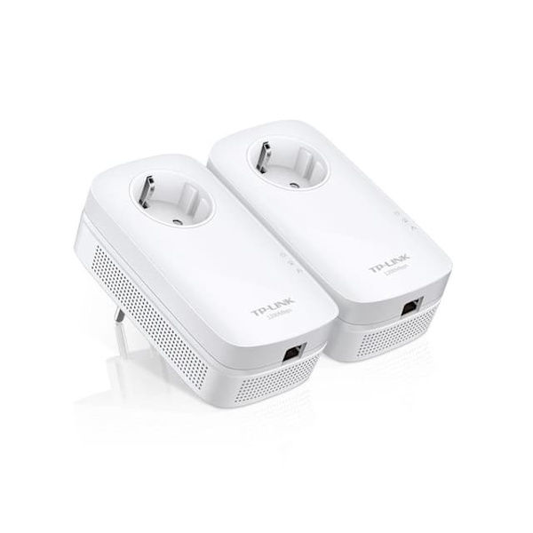 TP-LINK | AV1300 Gigabit Passthrough Powerline Starter Kit | TL-PA8010P KIT | 1300 Mbit/s | Ethernet LAN (RJ-45) ports 1 | No Wi-Fi | Extra socket Hvid