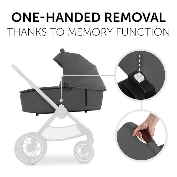 HAUCK carry Cot WALK N CARE, Dark Grey, 165423