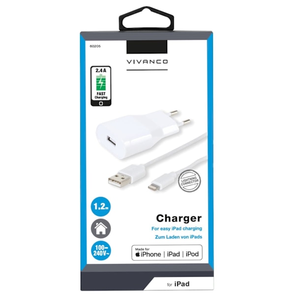 Vivanco charger Lightning 2,4A 1.2m (60205)
