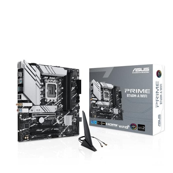 Mainboard|ASUS|Intel B760 Express|LGA1700|Micro-ATX|Memory DDR5|Memory slots 4|3xPCI-Express 4.0 16x|2xM.2|2xHDMI|1xDisplayPort|4xUSB 2.0|2xUSB 3.2|1x