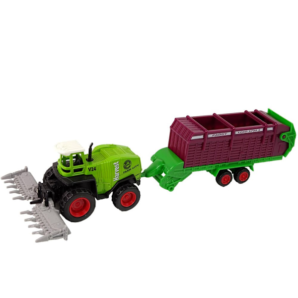 Set of Agricultural Vehicles Tractor 12 Pieces Metal