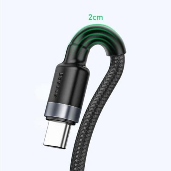 Baseus Cafule USB-C Cable Huawei SuperCharge, QC 3.0, 5A 1m (Black+Gray)