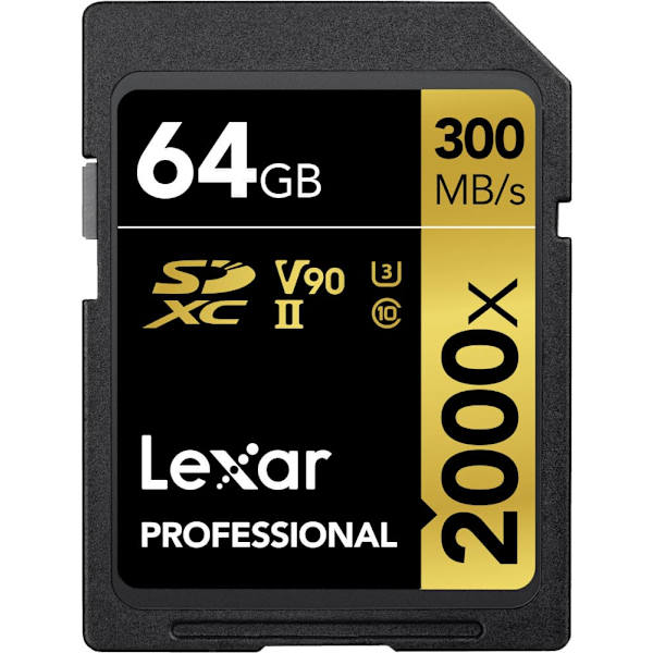 Lexar memory card SDXC 64GB Professional 2000x UHS-II U3 V90