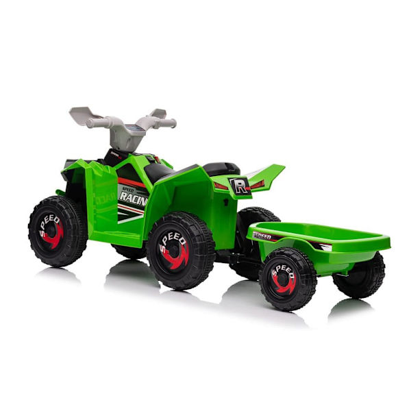 XMX630T Green Battery Quad Bike With Trailer