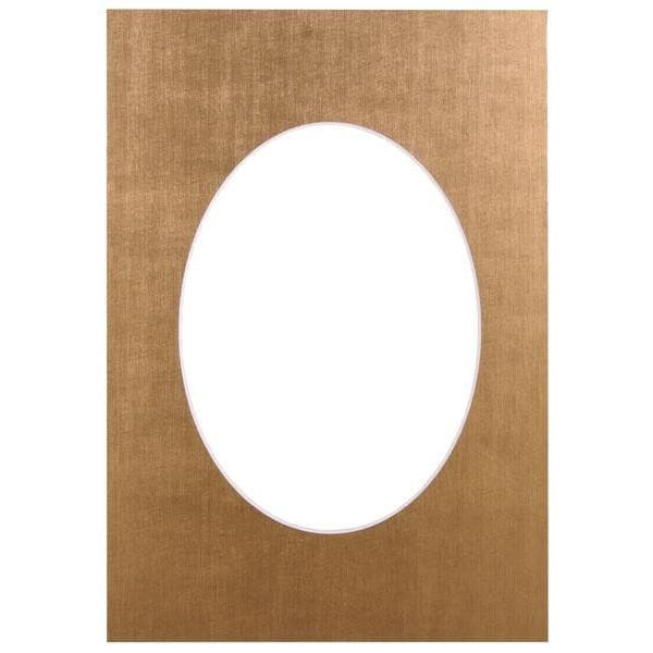 Passepartout 30x40, dark gold oval