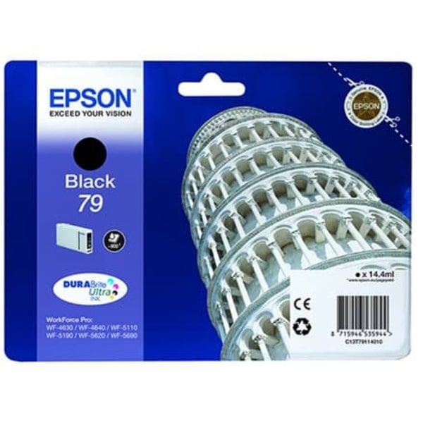 Cartus Cerneala Original Epson Black, T791140, pentru WP-5110|5190|5620|5690, , (timbru verde 0.15 lei), "C13T79114010"