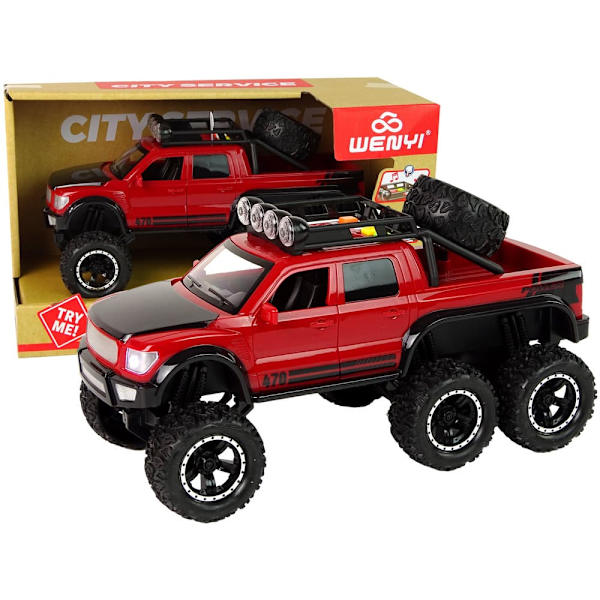 Off-Road Car Friction Drive Big Wheels 1:16 Red