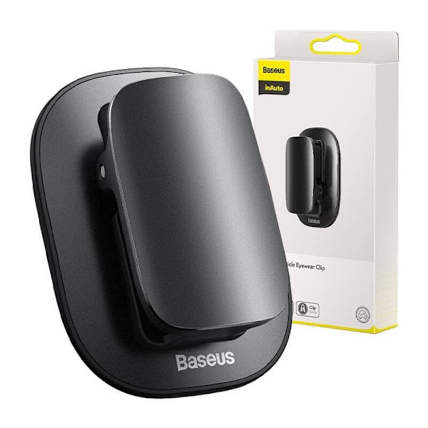 ORGANIZATOR auto Baseus Platinum Vehicle eyewear, poate fi utilizat pentru prindere ochelari sau cabluri, adeziv 3M, negru "ACYJN-A01" - 6953156220096