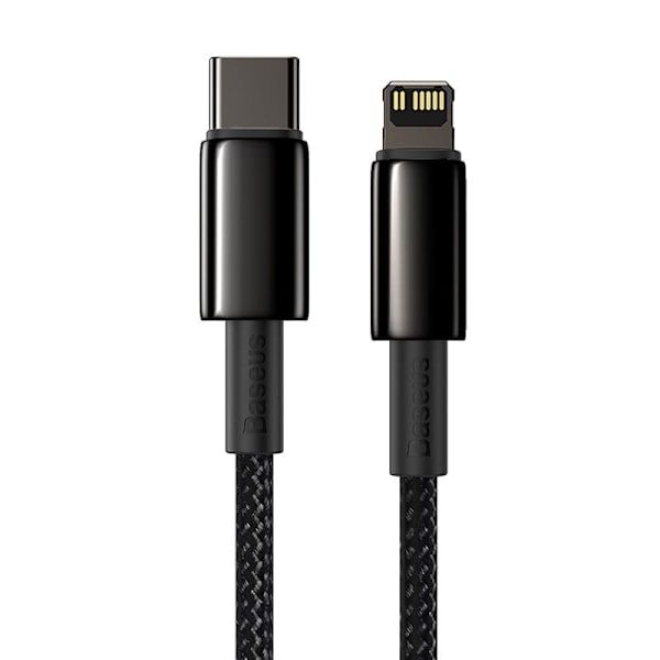 CABLU alimentare si date Baseus Tungsten Gold,Fast Charging Data Cable pt. smartphone,USB la Lightning 20W, braided,2m rezistent zgarieturi,negru "CAT