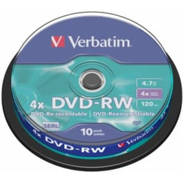 Matricas DVD-RW SERL Verbatim 4.7GB 4x 10 Pack Spindle