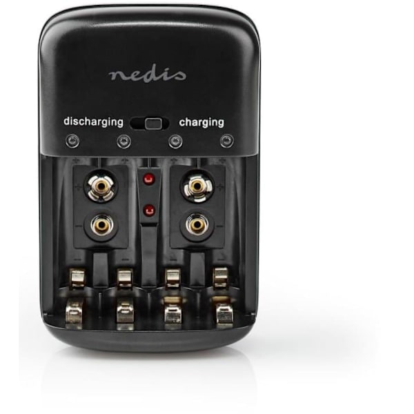 NEDIS nabíječka baterií/ AA/AAA/E-Block/ pro Ni-MH/ Ni-Cd/ černá