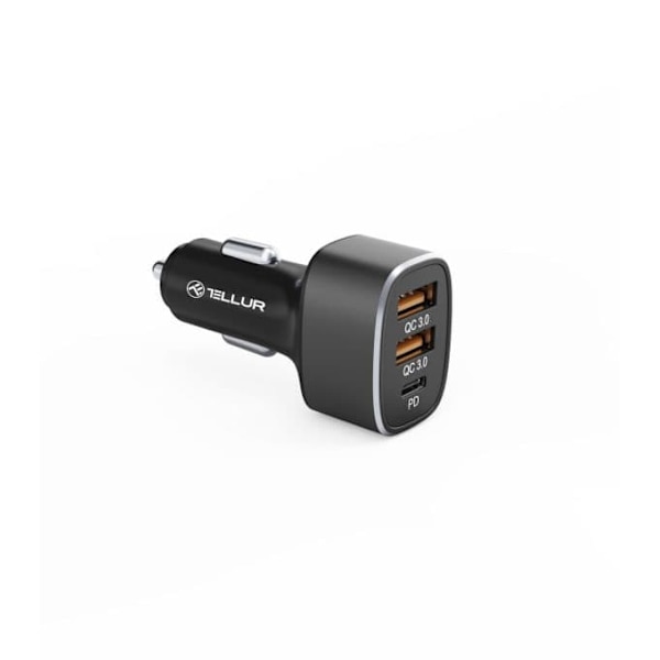 Incarcator auto Tellur 2x USB A, 56W Svart
