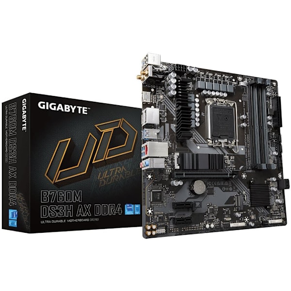 Gigabyte | B760M DS3H AX DDR4 1.0 M/B | Processor family Intel | Processor socket  LGA1700 | DDR4 DIMM | Memory slots 4 | Supported hard disk drive in
