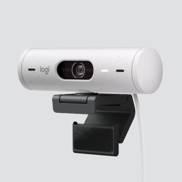 LOGITECH BRIO 500 Full HD Webcam - OFF-WHITE - USB-C Hvid