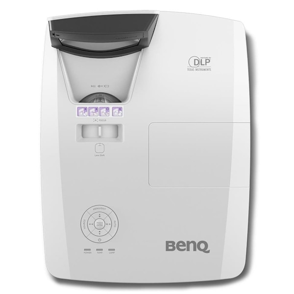 Proiector BENQ, DLP 1280x800, 3500 lum, 16:10, 10.000:1, 5.000 ore, D-sub, RCA, HDMI,RJ45,USB-A, USB-B, RS232, 2x10W, audio in/out, telecomanda, WM04G