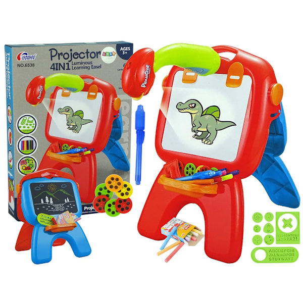 Double-sided Board Chalk Pens Stand Projector Pictures Red