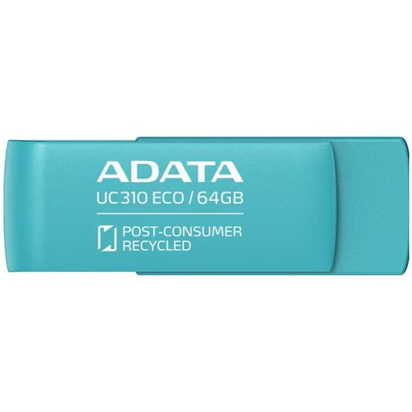 ADATA | USB Flash Drive | UC310 ECO | 64 GB | USB 3.2 Gen1 | Green Grön