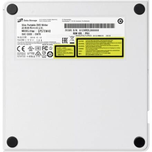 H.L Data Storage | Ultra Slim Portable DVD-Writer | GP60NS60 | Interface USB 2.0 | DVD±R/RW | CD read speed 24 x | CD write speed 24 x | Silver | Desk